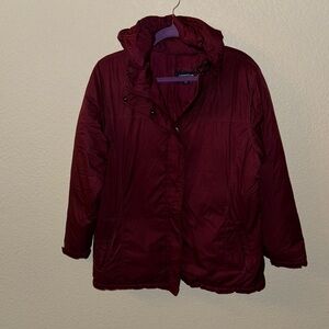 Lands' End Red Puffer Jacket